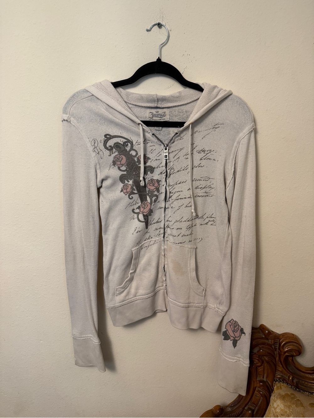 Vintage Y2K Soft Lightweight Zip Hoodie
